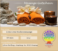 Rücken-, Kopf-, Nackenmassage 60 min.